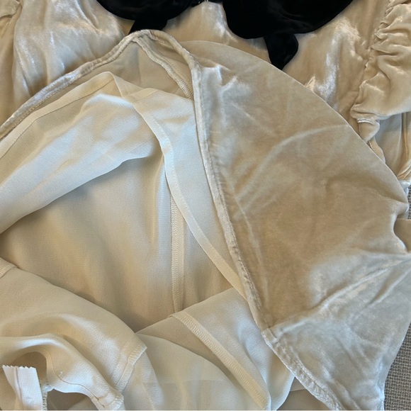 Reformation Lynette Velvet Mini Dress - Almond Tan Black Cocktail Holiday - Picture 8 of 10